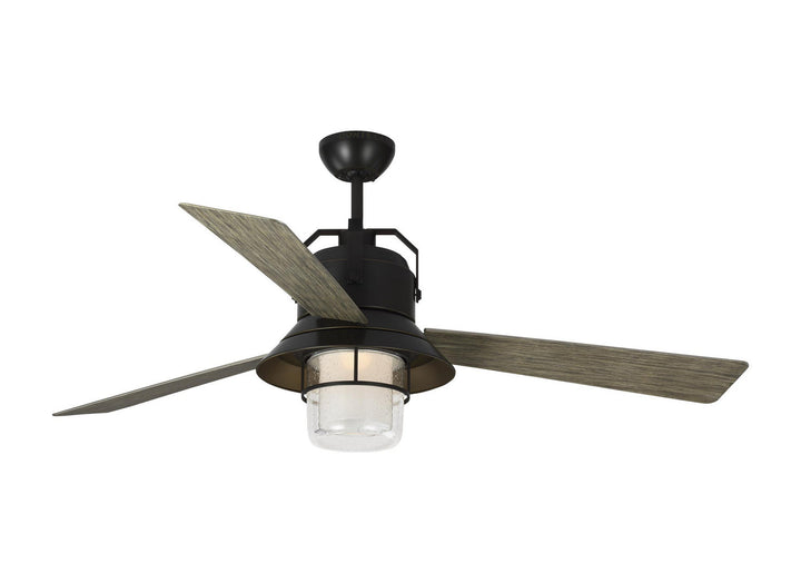 Visual Comfort Boynton 54" Outdoor Ceiling Fan 14W LED Light and Remote in Antique Bronze