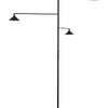 Visual Comfort Modern Three Light Outdoor Floor Lamp