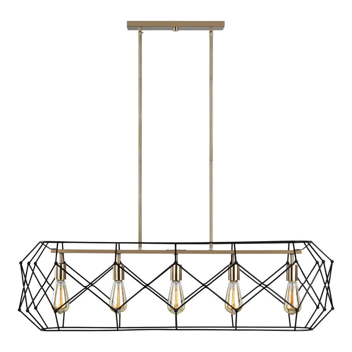 Visual Comfort Studio Five Light Linear Chandelier