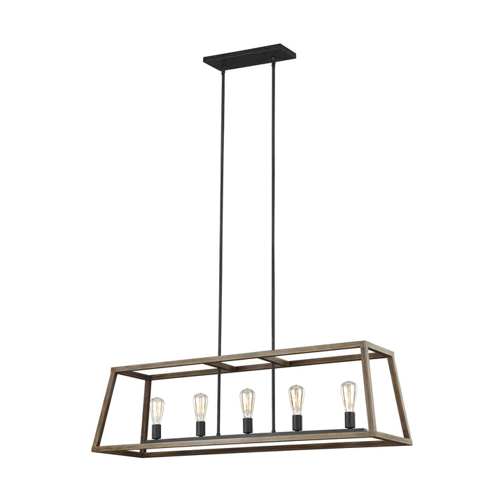 Visual Comfort Studio Five Light Linear Chandelier