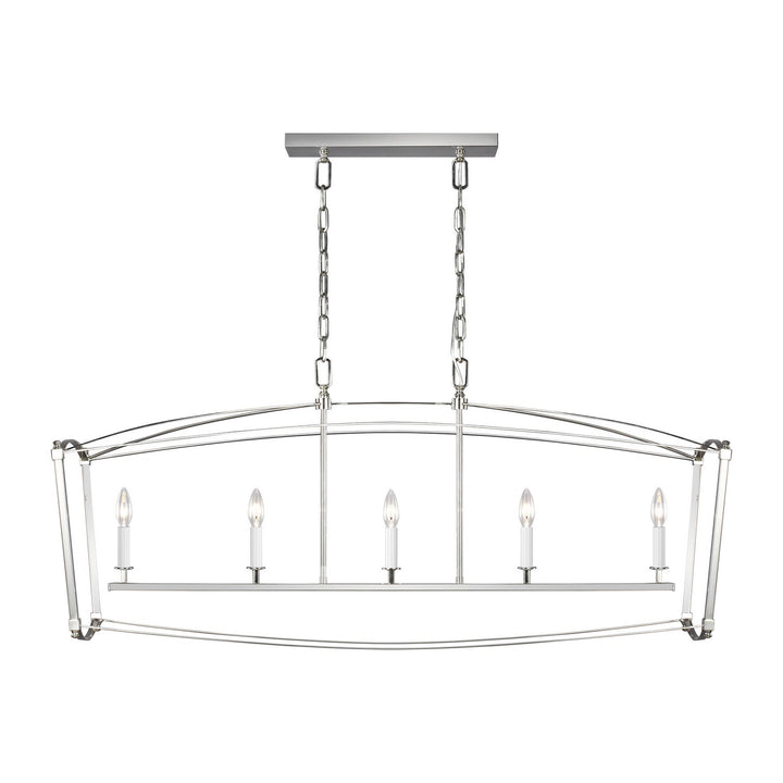 Visual Comfort Studio Five Light Linear Chandelier