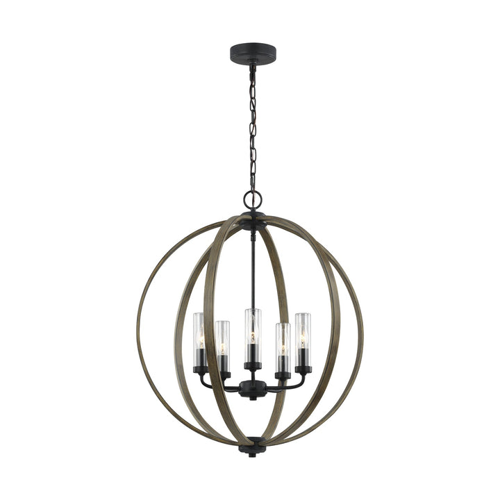 Visual Comfort Studio Five Light Outdoor Chandelier