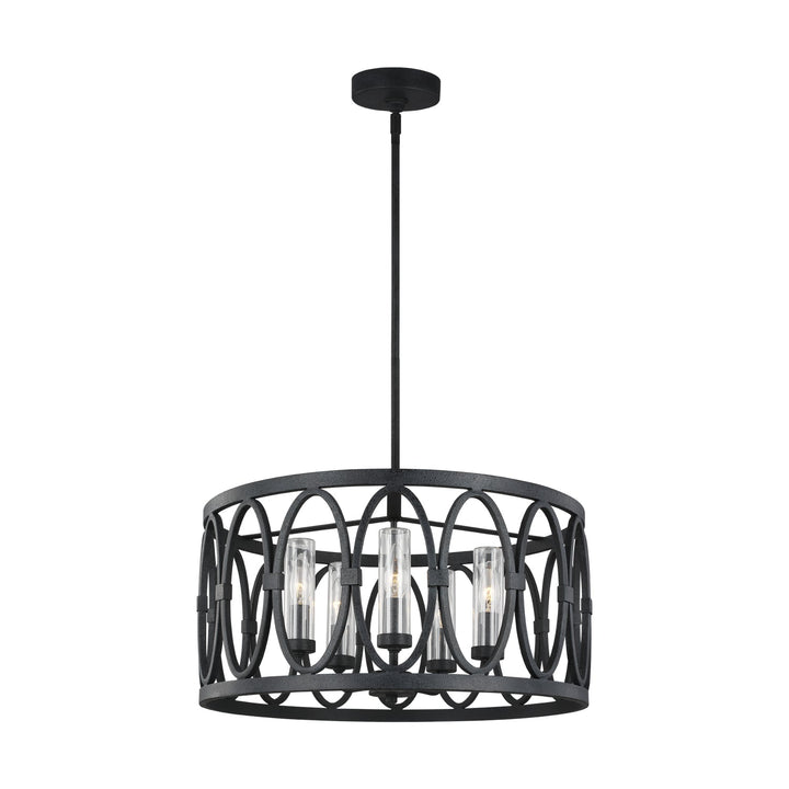 Visual Comfort Studio Five Light Outdoor Chandelier