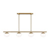 Visual Comfort Studio Four Light Linear Chandelier