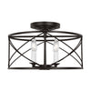 Visual Comfort Studio Four Light Semi-Flush Mount