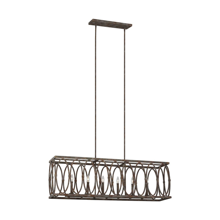 Visual Comfort Studio Six Light Linear Chandelier