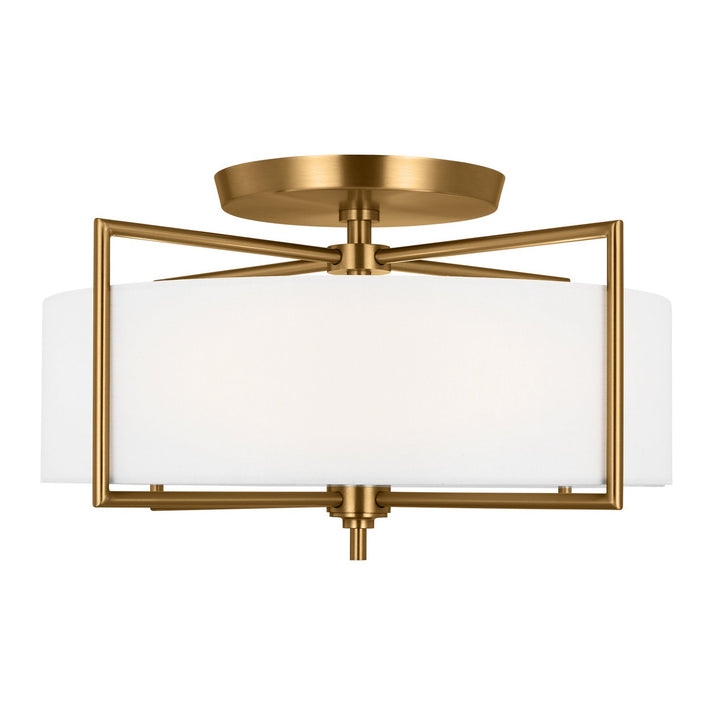 Visual Comfort Studio Three Light Semi-Flush Mount