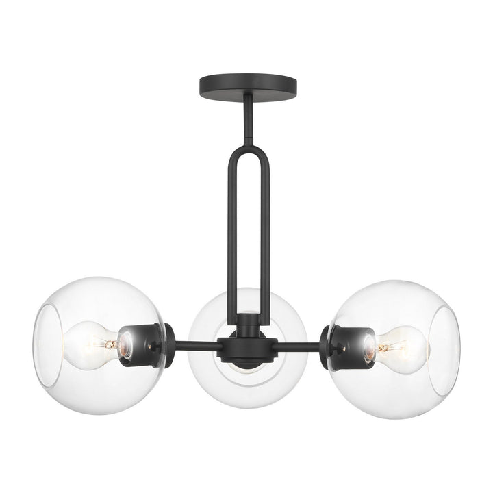 Visual Comfort Studio Three Light Semi-Flush Mount