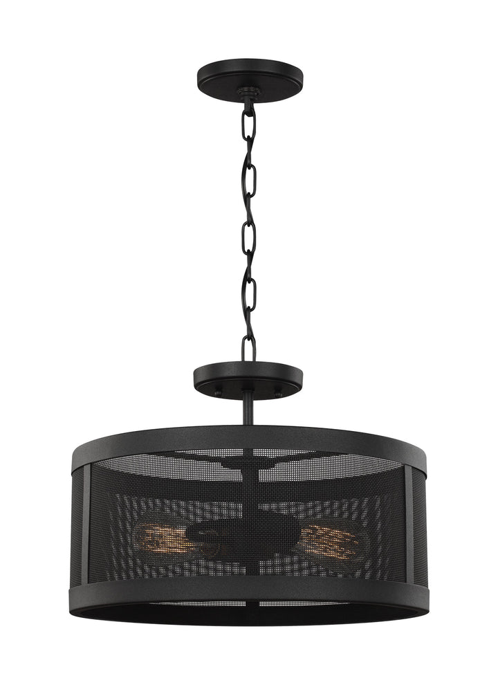 Visual Comfort Studio Two Light Semi-Flush Convertible Pendant