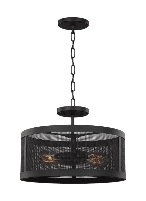 Visual Comfort Studio Two Light Semi-Flush Convertible Pendant