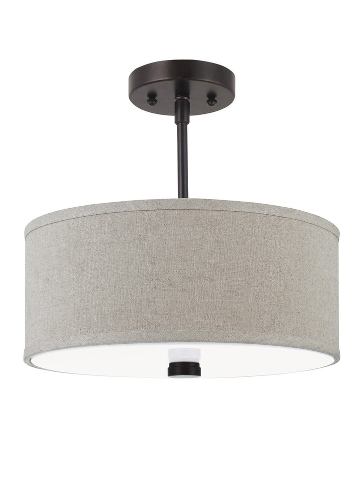 Visual Comfort Studio Two Light Semi-Flush Convertible Pendant