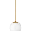 Warby LED Pendant in Heritage Brass