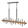 Wells LED Chandelier in Weathered Brass