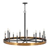 Wells LED Chandelier in Weathered Brass