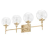 Xidane Four Light Vanity in Alturas Gold