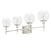 Xidane Four Light Vanity in Brushed Nickel
