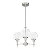 Xidane Three Light Chandelier in Brushed Nickel
