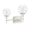 Xidane Two Light Vanity in Brushed Nickel