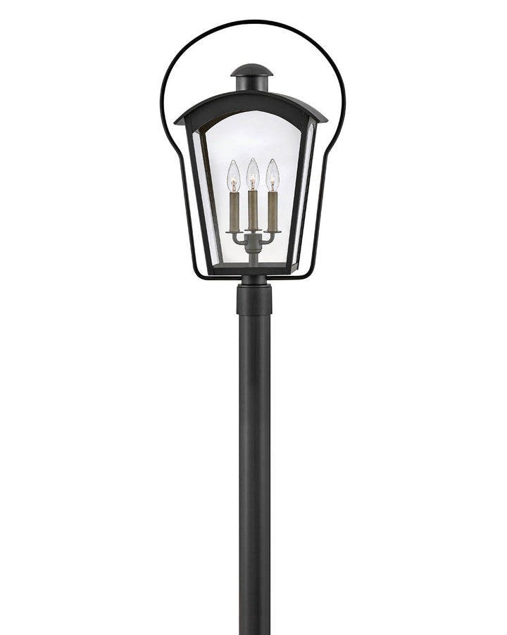 Yale LED Post Top or Pier Mount Lantern in Black