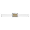 Zevi LED Vanity in Polished Nickel