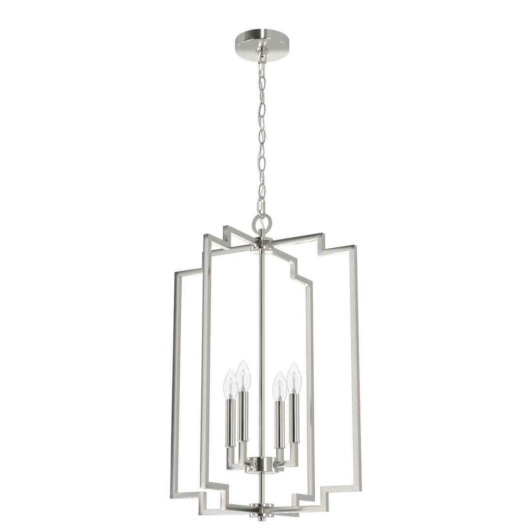 Zoanne Four Light Pendant in Brushed Nickel-Discontinued