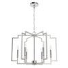 Zoanne Six Light Chandelier in Brushed Nickel-Discontinued
